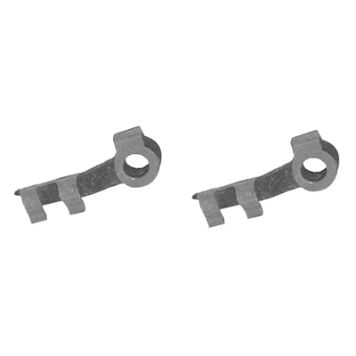 57 Chevrolet Full Size Heater Cable to Air Duct Valve Retainer Clips, LH & RH Pair