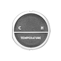 57 Chevrolet Full Size - Dash Gauge Lens, Temperature