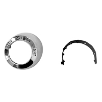 57 Chevrolet Ignition Switch Bezel, Chrome with Black Letters, Import