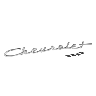 57 Chevrolet 150 & 210 Script Dash Emblem, 6 7/8