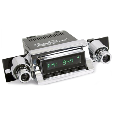 57 Chevrolet Full Size Retrosound Hermosa Stereo with Black Faceplate