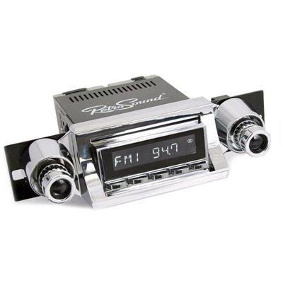 57 Chevrolet Full Size Retrosound Hermosa Stereo with Chrome Faceplate