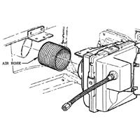 57 Chevrolet Car - Air Inlet Duct Hose
