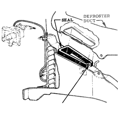 **DISCONTINUED**57 Chevrolet Heater to Defrost Duct Seal