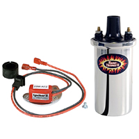 57 Chevrolet V8 Car - Ignitor II Electronic Ignition Kit w/Chrome Coil