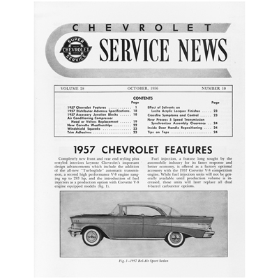 57 Chevrolet Car - Service News, Vol. 28, #10
