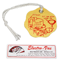 57 Chevrolet Car - Electro-Vac Tag & Decal