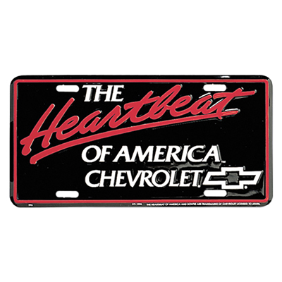 58-72 Chevrolet Full Size Passenger Car License Plate 