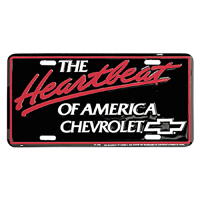 58-72 Chevrolet Full Size Passenger Car License Plate 