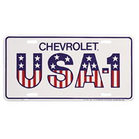 58-72 Chevrolet Full Size Passenger Car License Plate Chevrolet USA #1