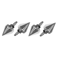 67-81 Camaro License Plate Bullets, Chrome Spike, Set of 4