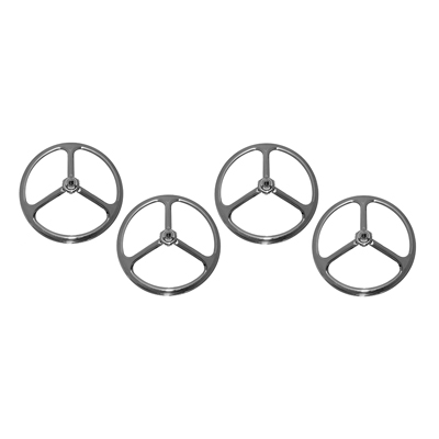 58-72 Chevrolet Full Size Passenger Car Lucas Headlight Covers W/ Chrome Bullets