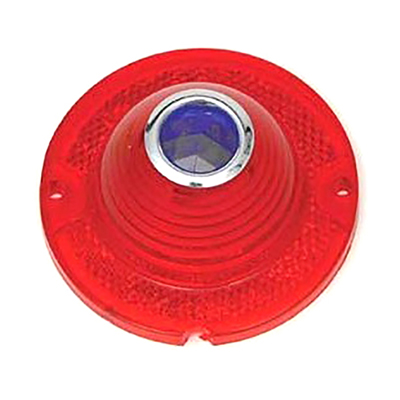 58 Chevrolet Full Size Passenger Car Tail Light Lens, W/ Blue Dot