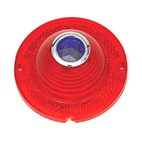 58 Chevrolet Full Size Passenger Car Tail Light Lens, W/ Blue Dot