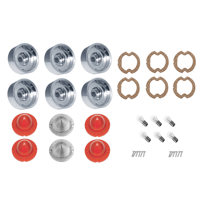 58 Chevrolet Impala Tail Light Kit, w/ Housings
