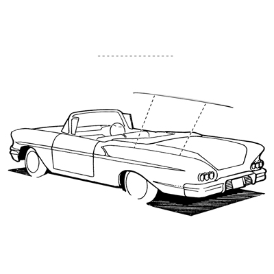 58 Chevrolet 2 DR Impala/Bel Air Upper 1/4 Panel Peak Molding, LH