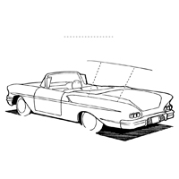 58 Chevrolet 2 DR Impala/Bel Air Upper 1/4 Panel Peak Molding, LH