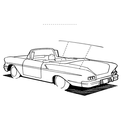 58 Chevrolet 2 DR Impala/Bel Air LH Upper 1/4 Panel Molding