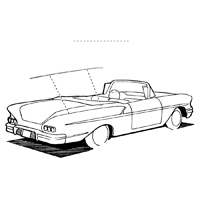 58 Chevrolet 2 DR Impala/Bel Air Upper 1/4 Panel Peak Molding, RH