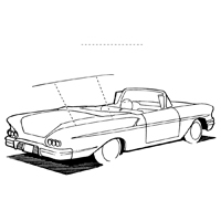 58 Chevrolet 2 DR Impala/Bel Air RH Upper 1/4 Panel Molding