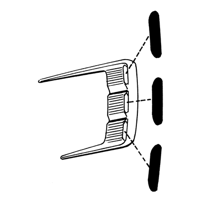 58 Chevrolet Impala Rear Quarter Molding Pitch Fork Decal Set