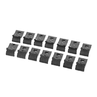 58-64 Chevrolet Fullsize Passenger Upper & Side Rear Window Reveal Molding Clip Set- 15 Pcs
