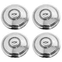 Rally Wheel Hub Cap Set- Flat W/ Bowtie Stainless