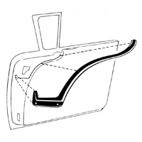 58 Chevrolet Fullsize Auxiliary Door J-Seals W/ Clips