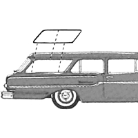 58 Chevrolet 2 Dr Yeoman Wagon Rear Side Window Seals, Pair