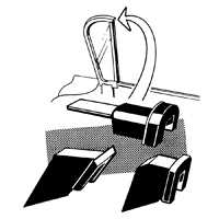 49-58 Chevrolet Fullsize Hardtop/Convertible/Nomad Upper Door Window Stops