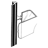 58-64 Chevrolet Impala 2 Dr Hardtop/Convertible 1/4 Window Vertical Seals