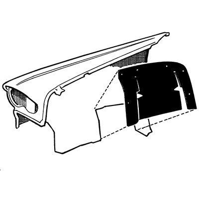 58 Chevrolet Fullsize A-Arm Splash Flaps, Pair