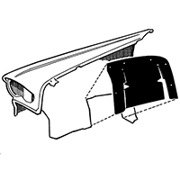 58 Chevrolet Fullsize A-Arm Splash Flaps, Pair