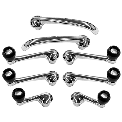 1958 Chevrolet Impala 2-Door Interior Door/Window Handle Set, 8 pcs