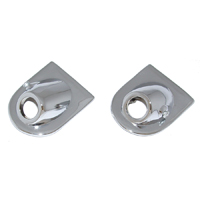 58 Chevrolet Full Size Car Windshield Wiper Escutcheons, Chrome, Pair