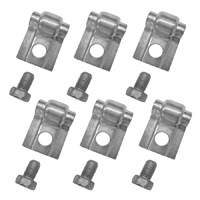 58 Chevrolet Full Size Car Fuel Line Clamp Kit, 6 Clips, 6 Bolts