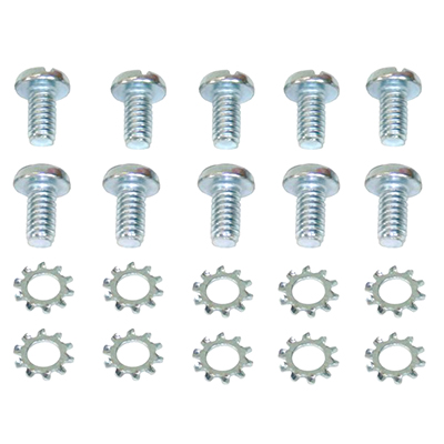 55-62 Chevrolet All V8 Cars - Timing Cover Screw & Washer Kit, 20 Pieces, Slot Head
