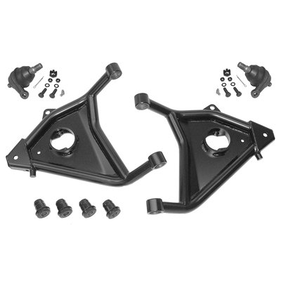 58-64 Chevrolet Car Lower Tubular Control A-Arms w/Ball Joints, Bushings, Shafts, Pair