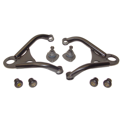 58-64 Chevrolet Car Upper Tubular Control A-Arms w/Ball Joints, Bushings, Shafts, Pair