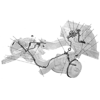 58-64 Chevrolet Car Front Disc Brake Conversion Line Set, Non-Power, Original Material