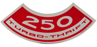 Air Cleaner 6 Cylinder Decal 250 Turbo-Thrift