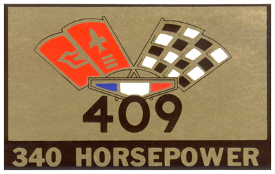 Air Cleaner Decal  409/340  HP