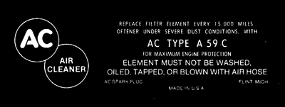 Air Cleaner Service Instructions