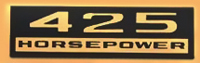 Valve Cover Decal, 425 Horsepower