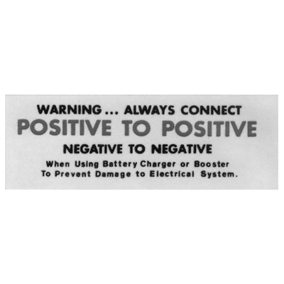 64-72 Battery Warning Decal