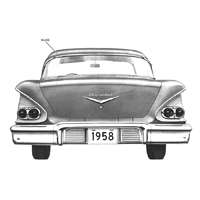58 Chevrolet Fullsize 2 Dr Hardtop Clear Back Glass