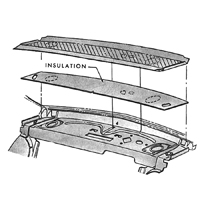 58 Chevrolet Fullsize Bel Air 2/4 Dr Hardtop Package Tray, Black