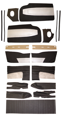 58 Chevrolet Fullsize Impala 2 Dr Hardtop Front Door & Rear 1/4 Trim Panel Kit