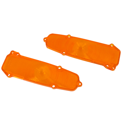 59 Chevrolet Full Size Passenger Car Amber Park Light Lenses, Pair