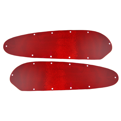 59 Chevrolet Full Size Passenger Car Tail Light Lenses, 2 Piece Flat Style, LH & RH, Pair